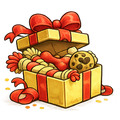Giftbox met speeltjes (volwassen honden)